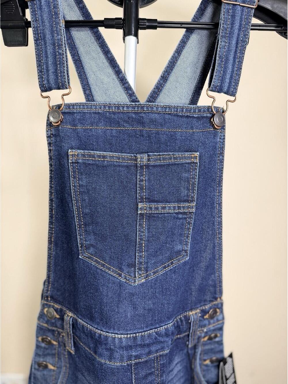 Celebrity Pink Juniors  Roll-Cuff Denim Shortall Size XS - Picture 2 of 13